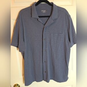 Untuckit Blue Sapori Camp Collar Cotton Shirt  Xtra Large